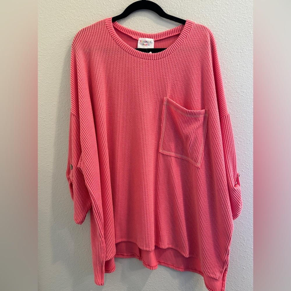 Fantastic Fawn oversized ribbed shirt
